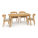 MODERN ORGANIC OAK DINING SET