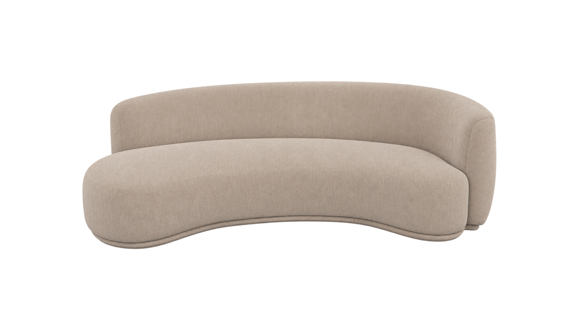 28 MODERN ASYMMETRIC CURVED CHAISE SOFA - Image 1