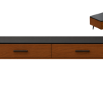 MID-CENTURY WALNUT TV CONSOLE