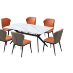 MODERN MARBLE 6-SEATER DINING SET