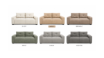 PLUSH MODERN TUFTED FABRIC SOFA - Image 2