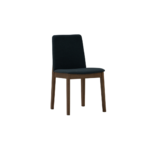 MODERN DARK WALNUT FRAME UPHOLSTERED DINING CHAIR