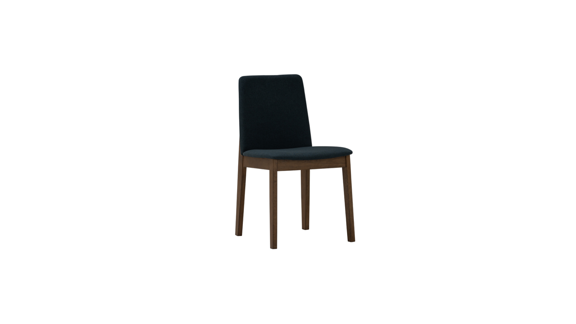 12 MODERN DARK WALNUT FRAME UPHOLSTERED DINING CHAIR - Image 1