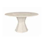SCULPTURAL HOURGLASS ROUND DINING TABLE WITH ROTATING TRAY