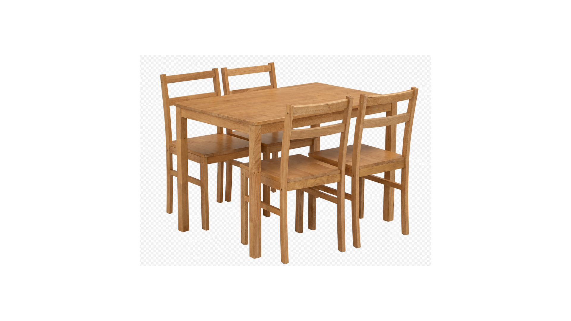 15 CLASSIC OAK WOODEN DINING SET - Image 1
