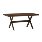 DARK WALNUT X-BASE TRESTLE DINING TABLE