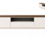 MODERN TWO-TONE WOOD TOP TV CONSOLE