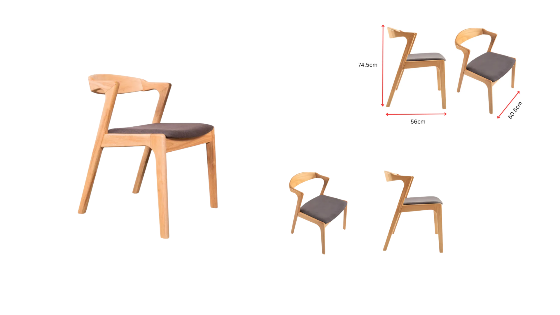21 MID-CENTURY MODERN Z-FRAME LIGHT WALNUT DINING CHAIR - Image 1