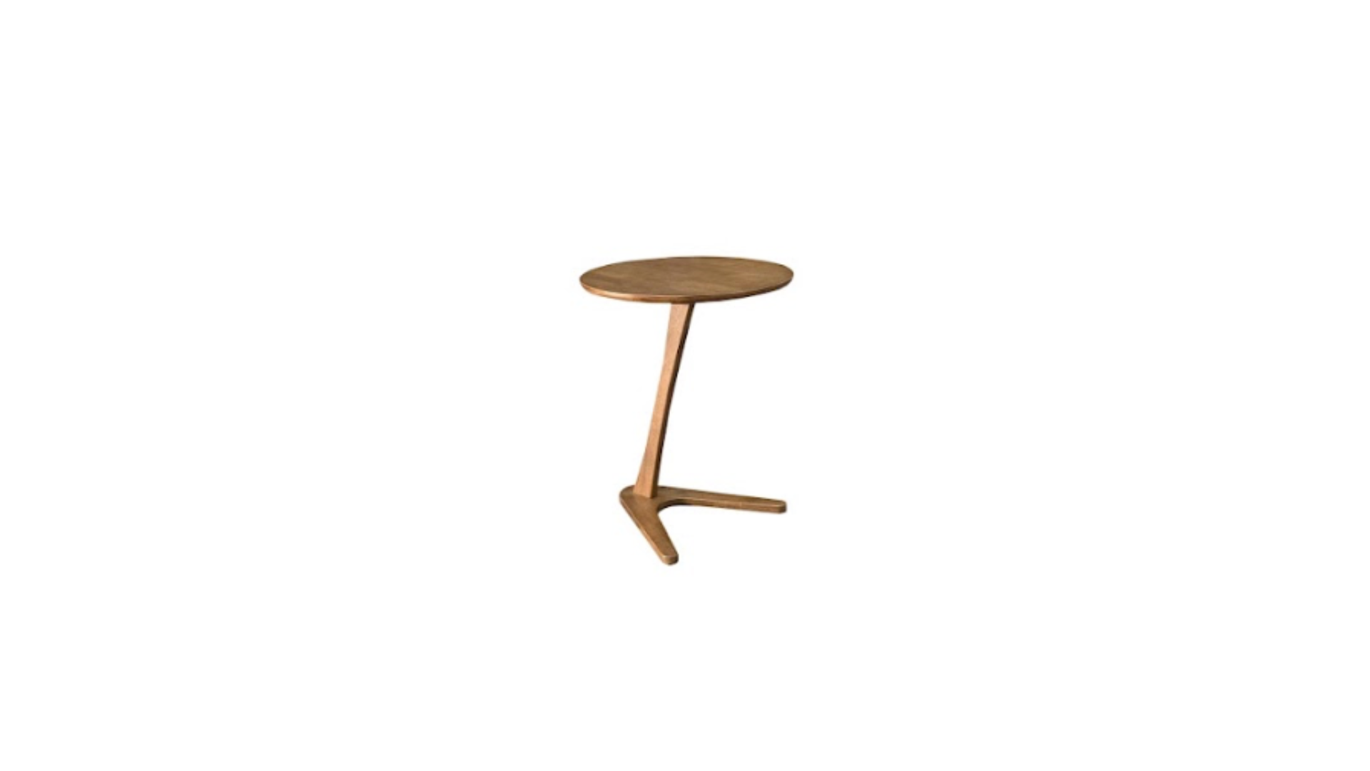 4 SCULPTURAL WOODEN CANTILEVER TABLE - Image 1