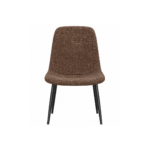 CONTEMPORARY BROWN FABRIC ACCENT DINING CHAIR