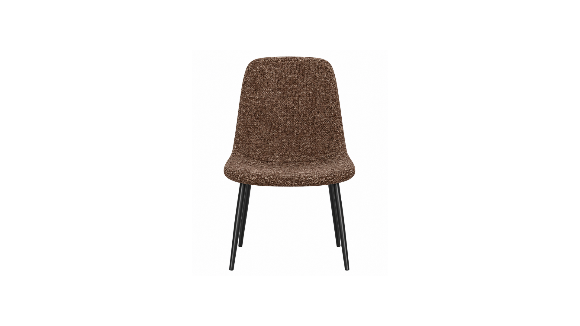 5 CONTEMPORARY BROWN FABRIC ACCENT DINING CHAIR - Image 1
