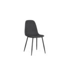 MINIMALIST CHARCOAL GREY UPHOLSTERED DINING CHAIR
