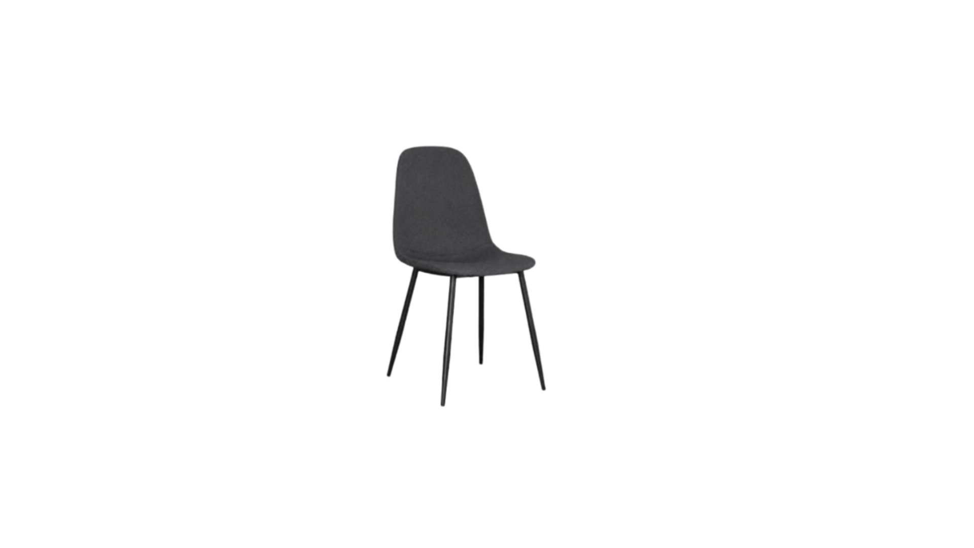 6 MINIMALIST CHARCOAL GREY UPHOLSTERED DINING CHAIR - Image 1