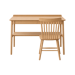 #SCANDINAVIAN NATURAL OAK WRITING DESK WITH CHAIR