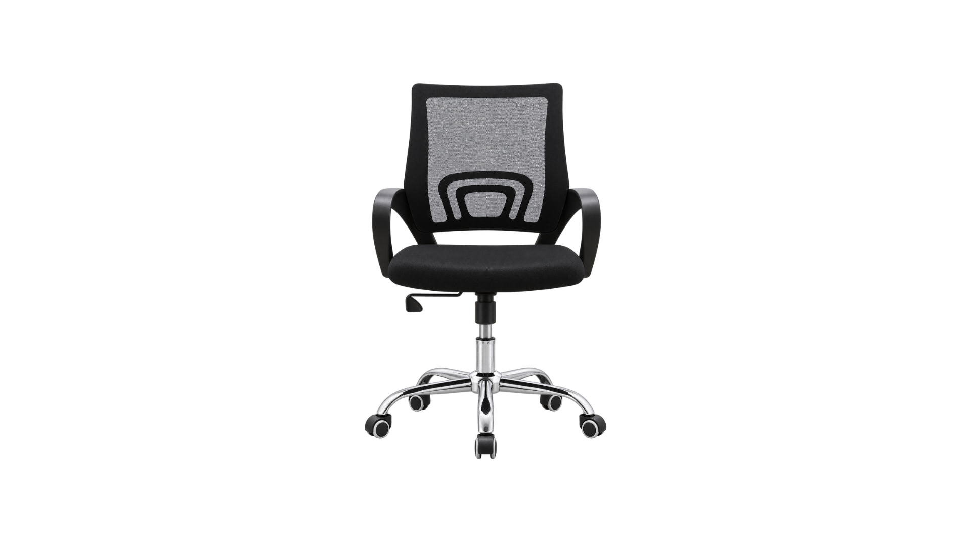 9 COMPACT ERGONOMIC MID-BLACK MESH DESK CHAIR - Image 1